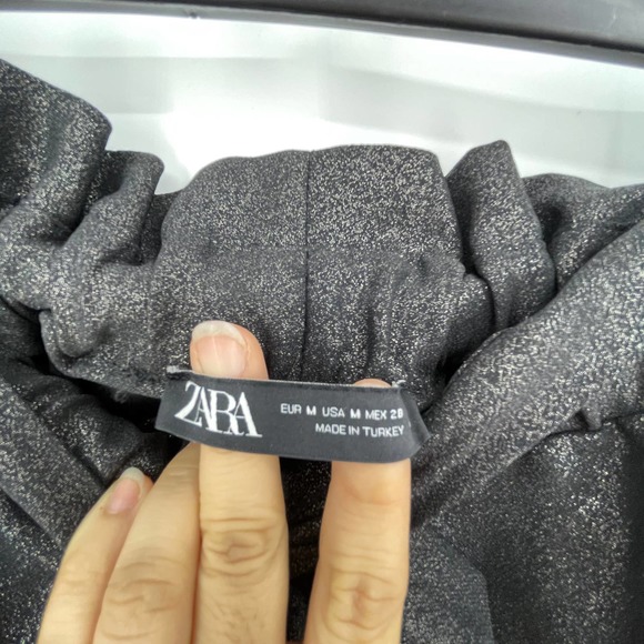 Zara Shimmery Paperbag Trouser Pants - Picture 6 of 11